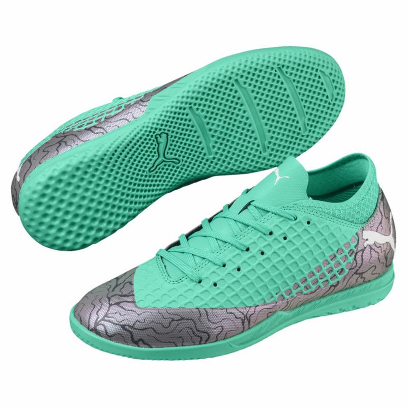 Chaussure de Foot Puma Future 2.4 It Fille Vert/Blanche/Noir Soldes 623HAGLC